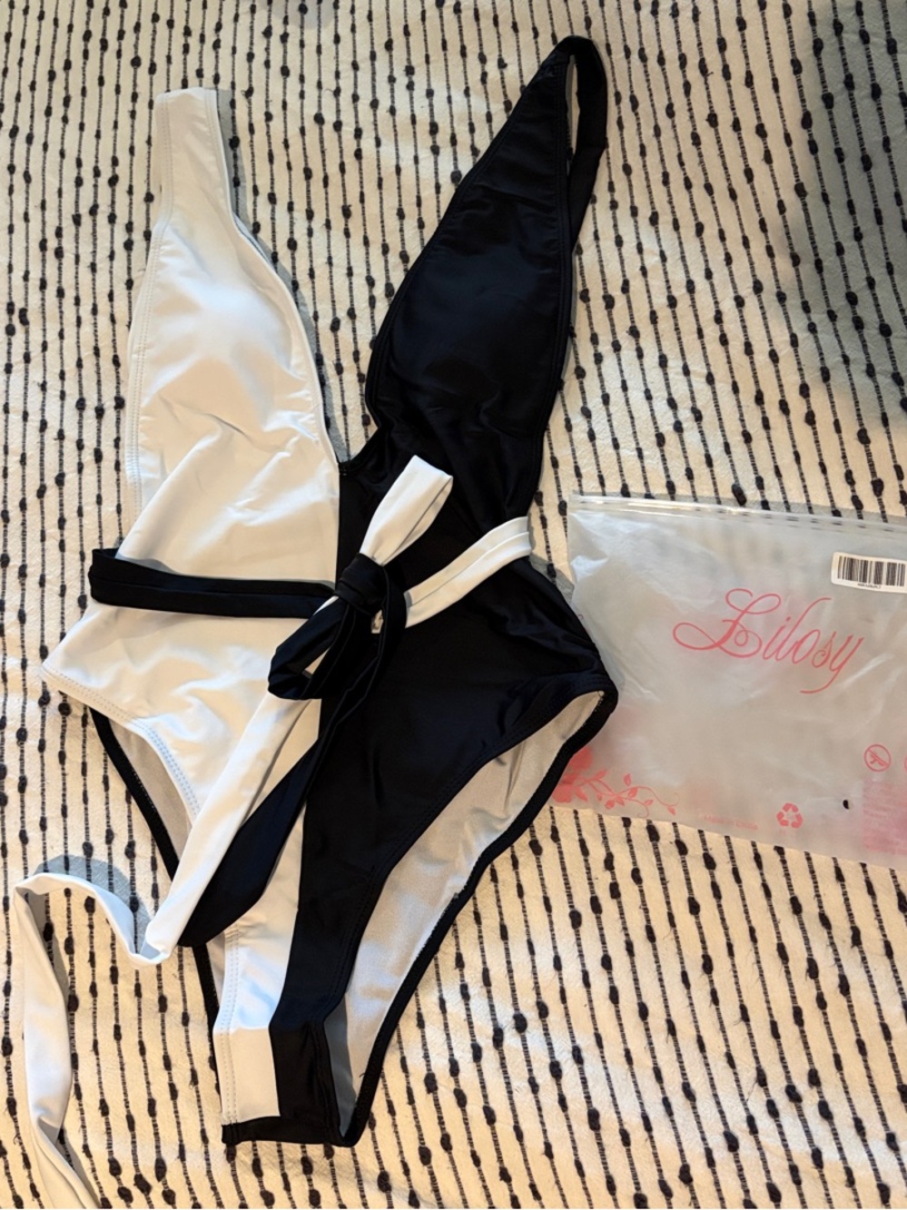 Black & White One Piece Swimsuit